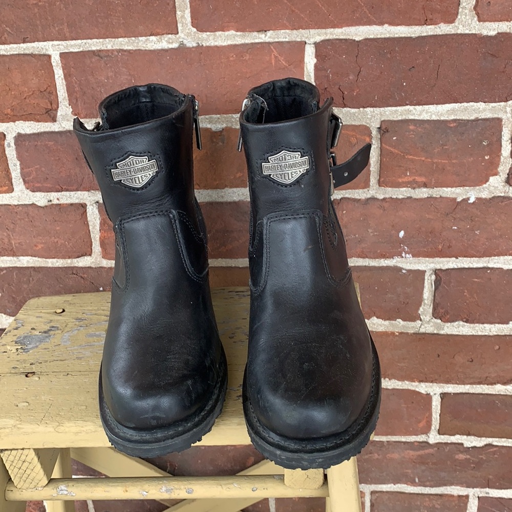 Harley-Davidson Women's Black Leather Motorcycle Boots